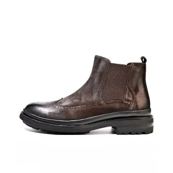 Brounvanm Short Chelsea Boots Men's Coffee