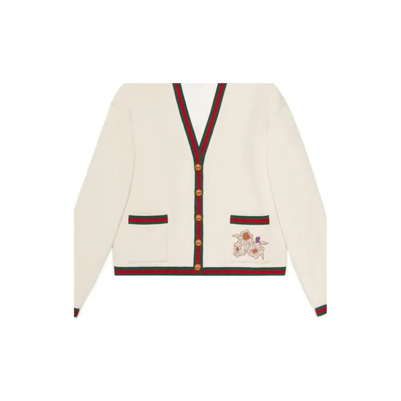 GUCCI Lovelight FW22 Cardigan Coats Women's Ecru Back To School Season-4