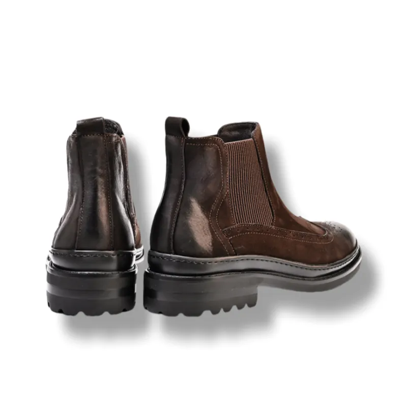 Brounvanm Short Chelsea Boots Men's Coffee-6
