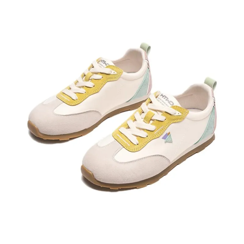 Hotwind Abrasion Resistant Low Top Casual Shoes Women's Beige Yellow-2