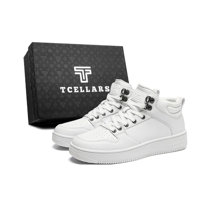 TCELLARS Abrasion Resistant Lightweight Height Increasing Low Top Skateboard Shoes Unisex Exclusive Box-73