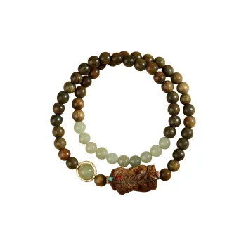 Wanshu Green Sandalwood Bracelets Unisex