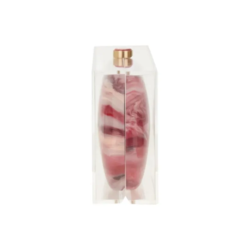 CULT GAIA Acrylic Clutch Women's White & Peacock Pink-2