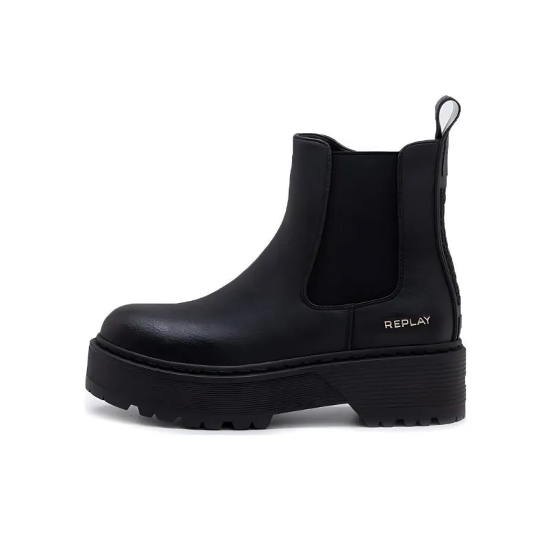 REPLAY Luisa Chelsea Short Chelsea Boots Women's Black-0