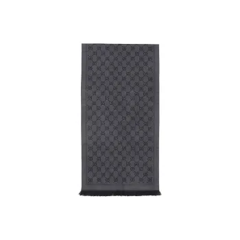 GUCCI Gg Jacquard Pattern Knitted Scarf