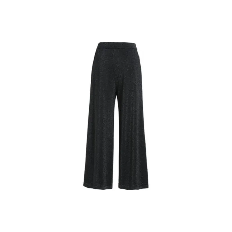 QIAOWANNI Casual Pants Women's Elegant Blue-1
