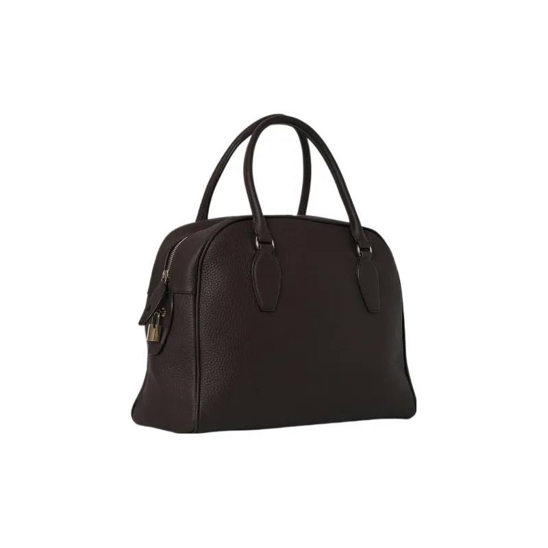 THE ROW Deerskin Bowling Bag, Handbag Women's Dark Brown-1