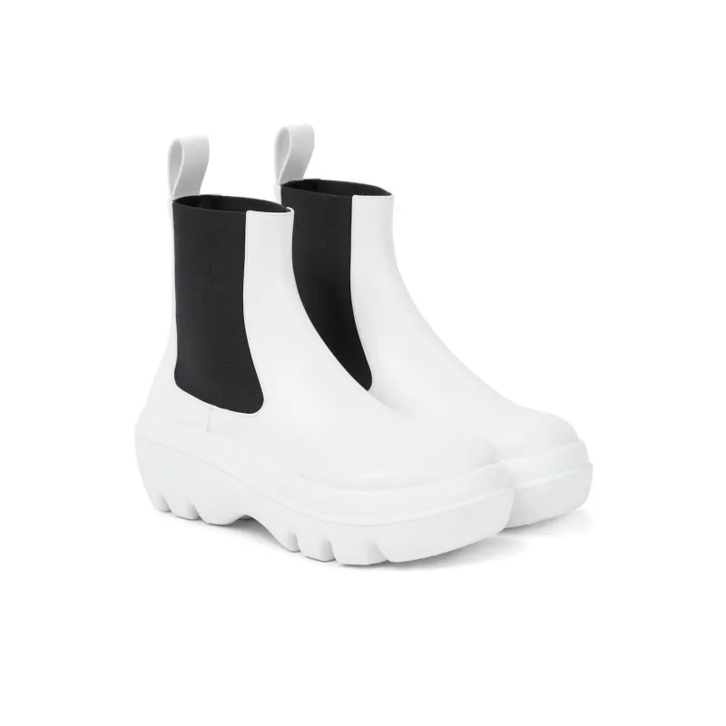PROENZA SCHOULER Storm Short Chelsea Boots Women's White-2
