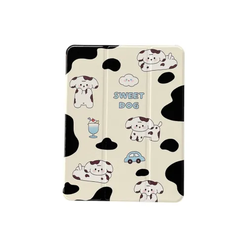 Koman TPU Material Cute Spotted Puppy Compatible With Apple IPad Pro Air 11/10/13 Inch Tablet Protective Cases