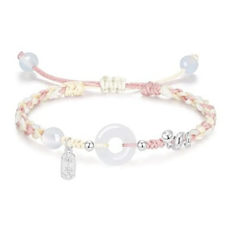HOLLY RYAN Vintage Elegance Chinese Style New Chinese Style Peace Buckle Woven Rope Bracelet Unisex-2
