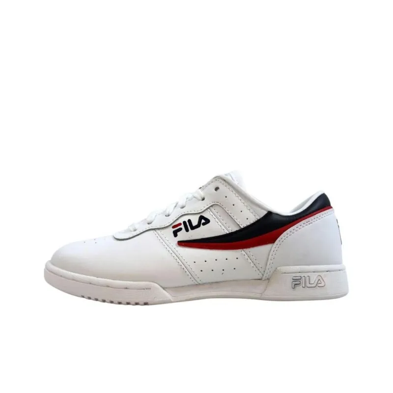 FILA Original Fitness Anti Slip Wear Resistant Low Top Running Shoes Men's White-0