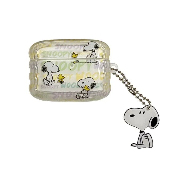Baohuguang Compatible With AirPods 1/2/3 TPU Minimalist Style Cartoon Transparent Snoopy Fully Enclosed Headphone Cases-0