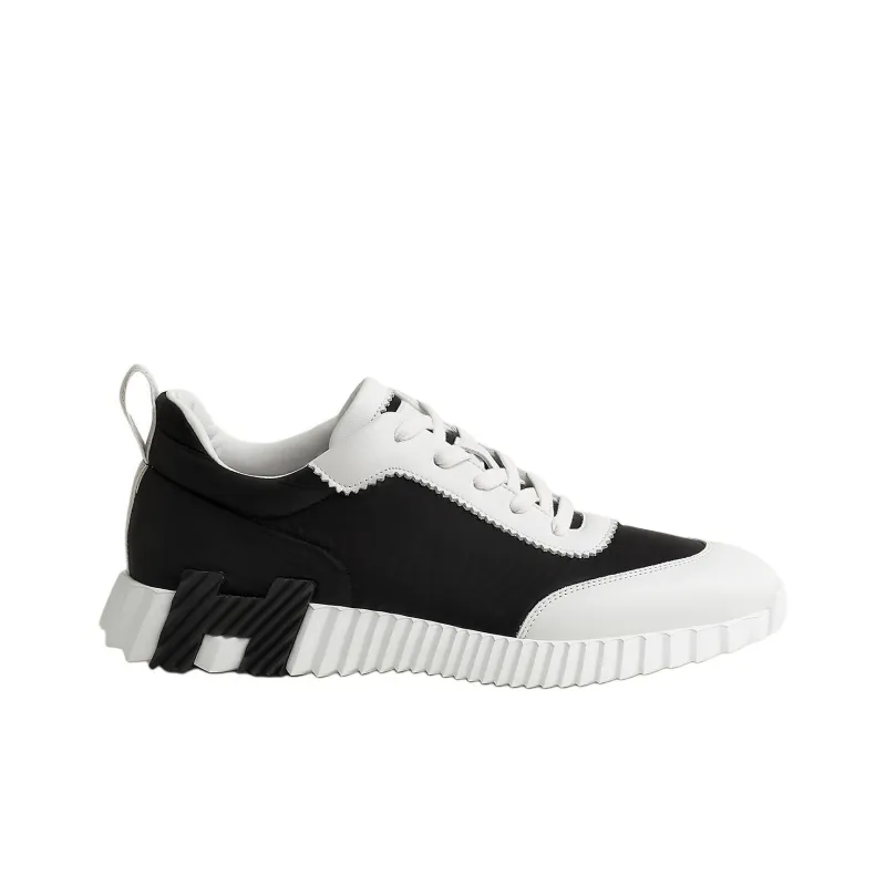 HERMES Bouncing Low Top Casual Shoes Men's Black-1