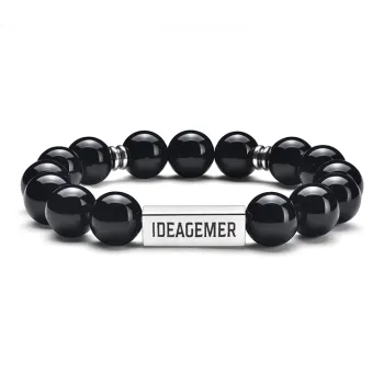 IDEAGEMER Obsidian Bracelets Men's