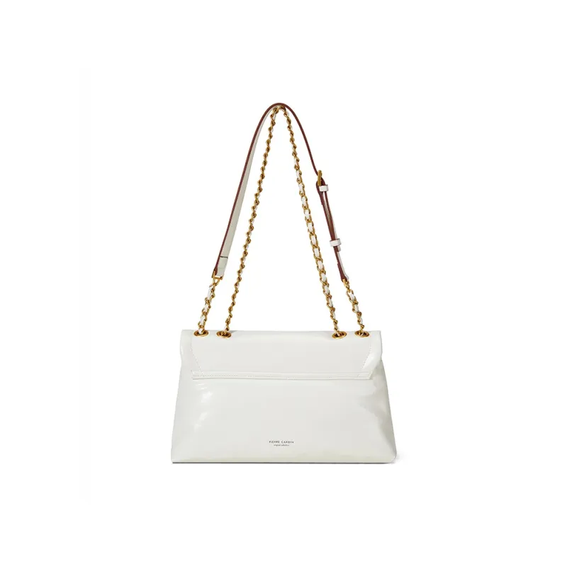 PIERRE CARDIN Oil Wax Cow Leather Shoulder Bag, Crossbody Bag Women's Multicolor-7