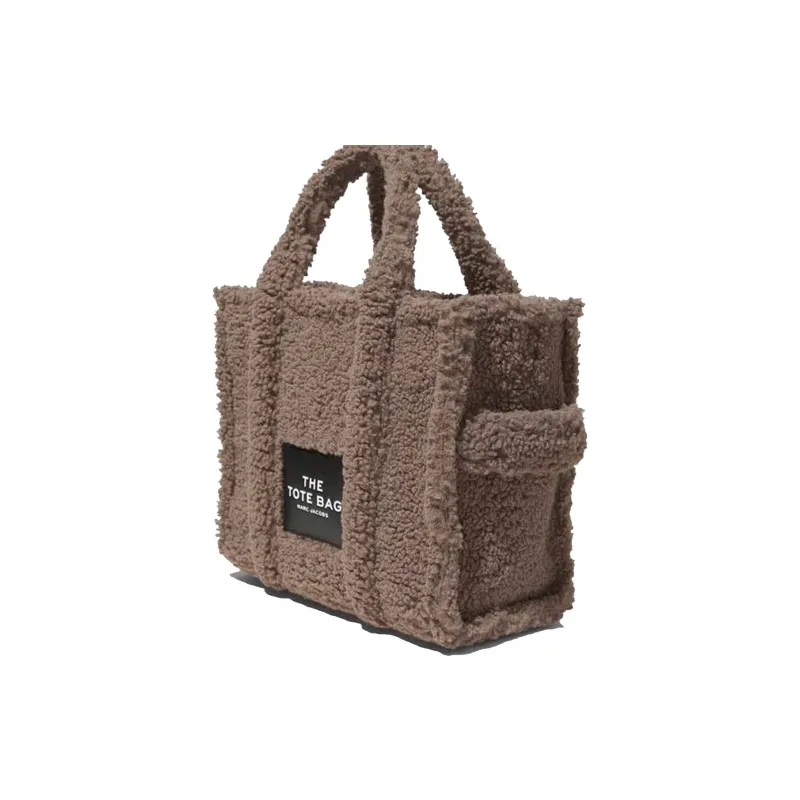 MARC JACOBS Tote Artificial Wool Leather Tote Bag, Shopping Bag, Handbag Trumpets Women's Gray-2