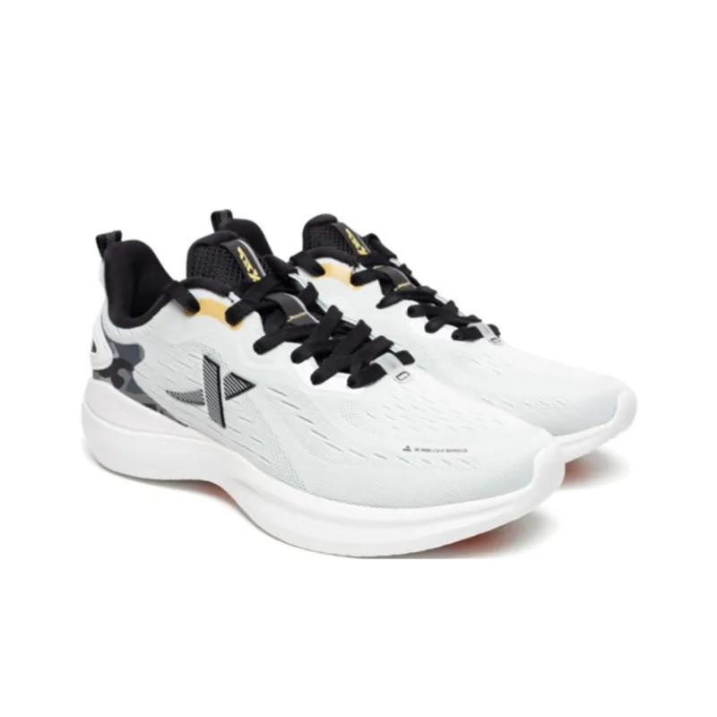 XTEP Soft Cube Cushioned Slip Resistant Breathable Low Top Running Shoes Men's White Black-2