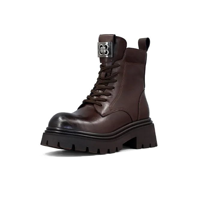ZSBELLA Ankle Boots Women's Dark Reddish Purple/Hand Held Black-1