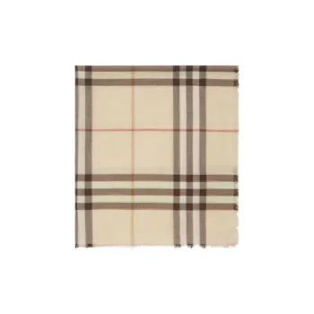 Burberry Checked Frayed Edge Scarf