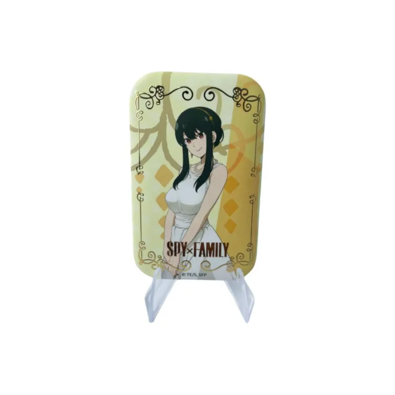 Gu Niang Anya Forger Loid Forger Yor Forger Bond Forger SPY X FAMILY Gold Foil Square Badges-2