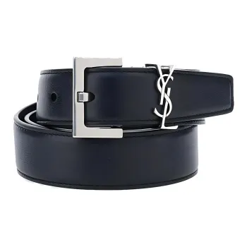 SAINT LAURENT Cassandre Square Buckle Belt