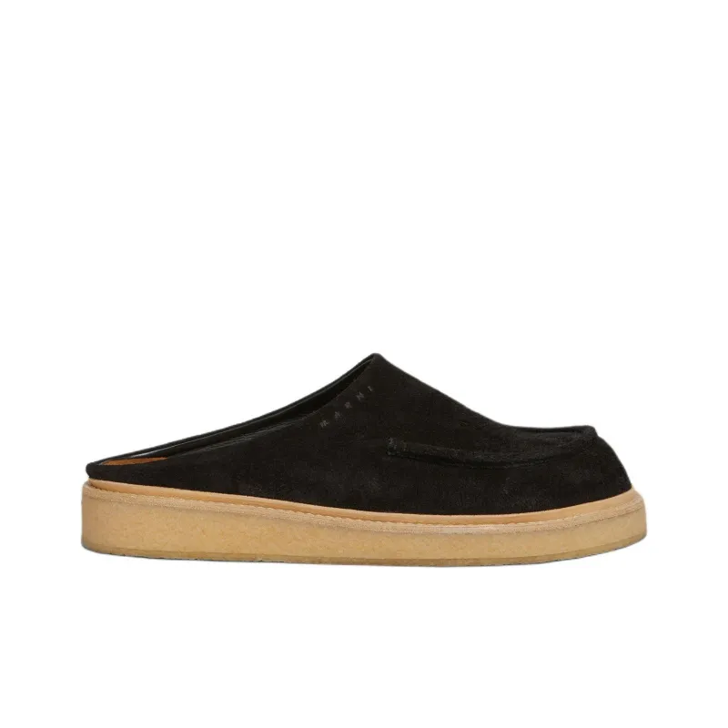 MARNI Round Toe Slip On Slippers-1