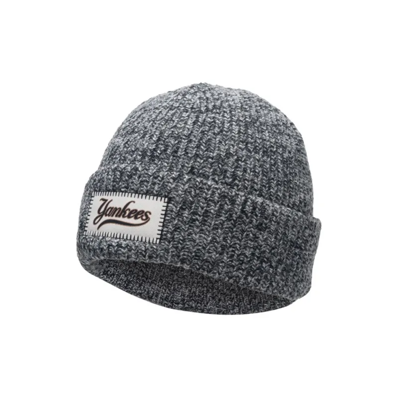 MLB Knitted Fabric, Sheep Wool, Polyamide, Acrylic, Viscose, Polyester Beanies Unisex Gray/White-1