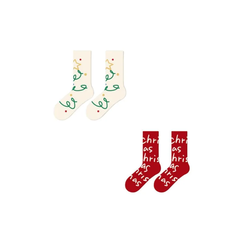 MIIOW Mid Calf Socks Women's 2 Pack-3