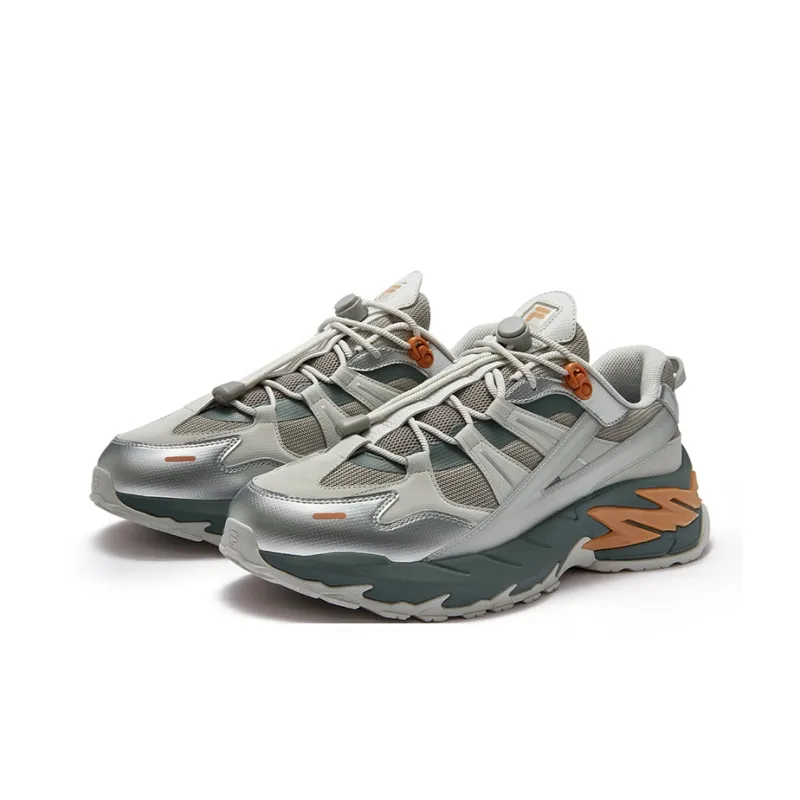 FILA FUSION COMET Xingji Shoes Anti-Slip Wear-Resistant Low-Top Casual Shoes Men's Gray-2