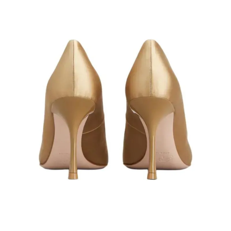 Roger Vivier Efflorence Irregular Heel High Heels 8.5cm Women's Brown-5