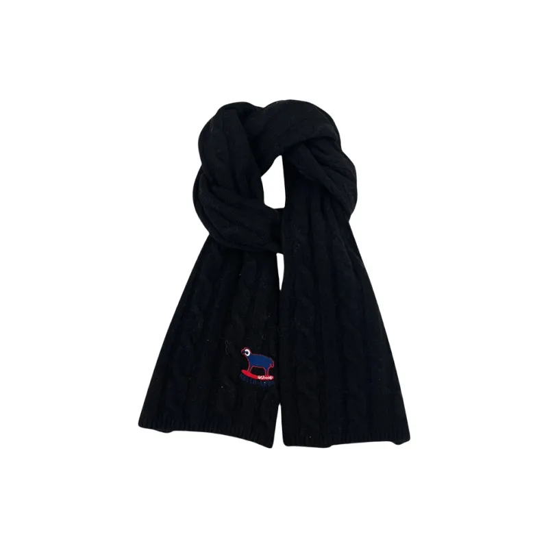 A Good Thing Wool Blend Knit Scarves Unisex White-9