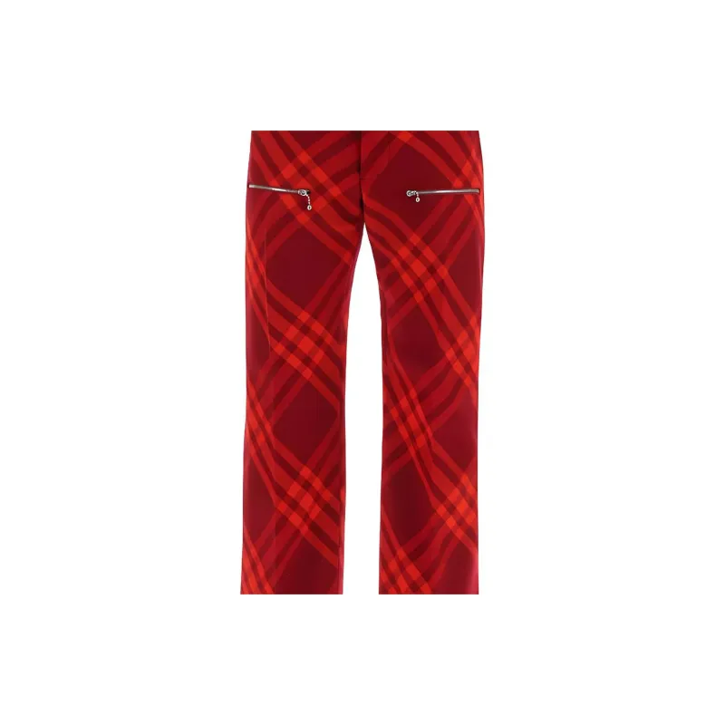 Burberry Plaid Checked Low Rise Trousers-2