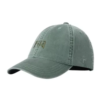 FILA FUSION Cotton Baseball Caps Unisex Line Fern Green