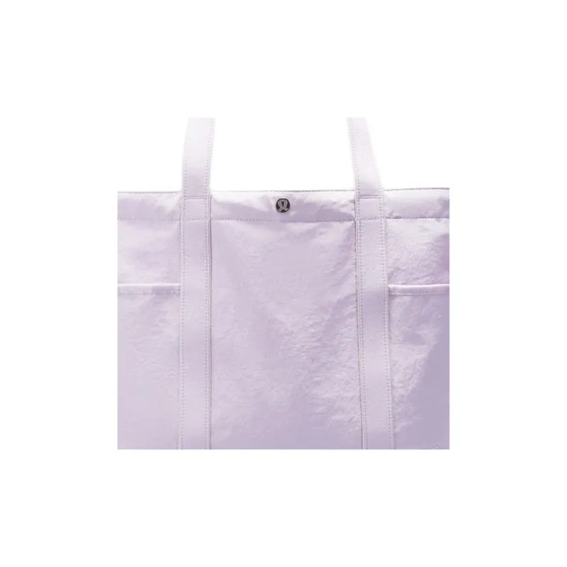 Lululemon Nylon Polyester Tote Bag, Shopping Bag, Handbag Regular Unisex Lilac-4