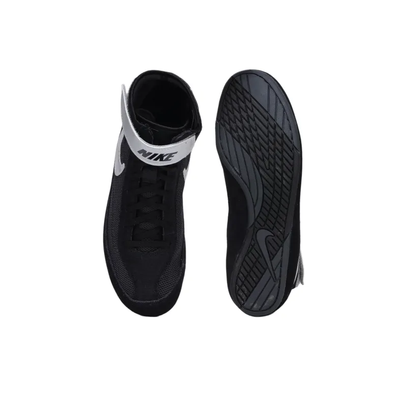Nike SpeedSweep 7 Anti Slip Wear Resistant High Top Training Shoes Men's Black Silver-3