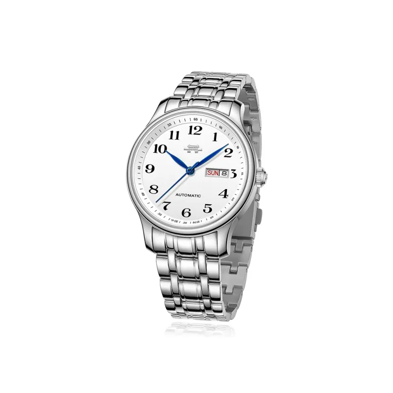 Beijing Premium Automatic Mechanical Movement Stainless Steel Watchband Watch Men's Watches White Dial-1