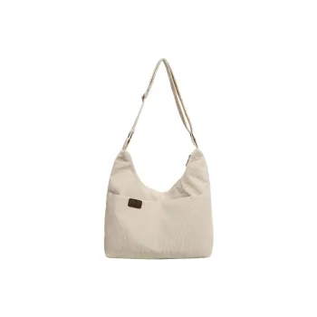 Yalu Strips Shoulder Bag Women's Ecru/Gray Black/Green Brown