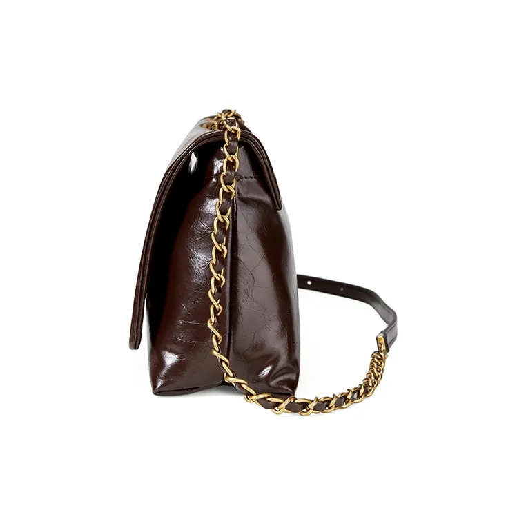 PIERRE CARDIN Oil Wax Cow Leather Shoulder Bag, Crossbody Bag Women's Multicolor-15