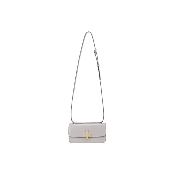 TORY BURCH Eleanor Cow Leather Shoulder Bag Crossbody Bag Small Size Women's Green Purple Gray