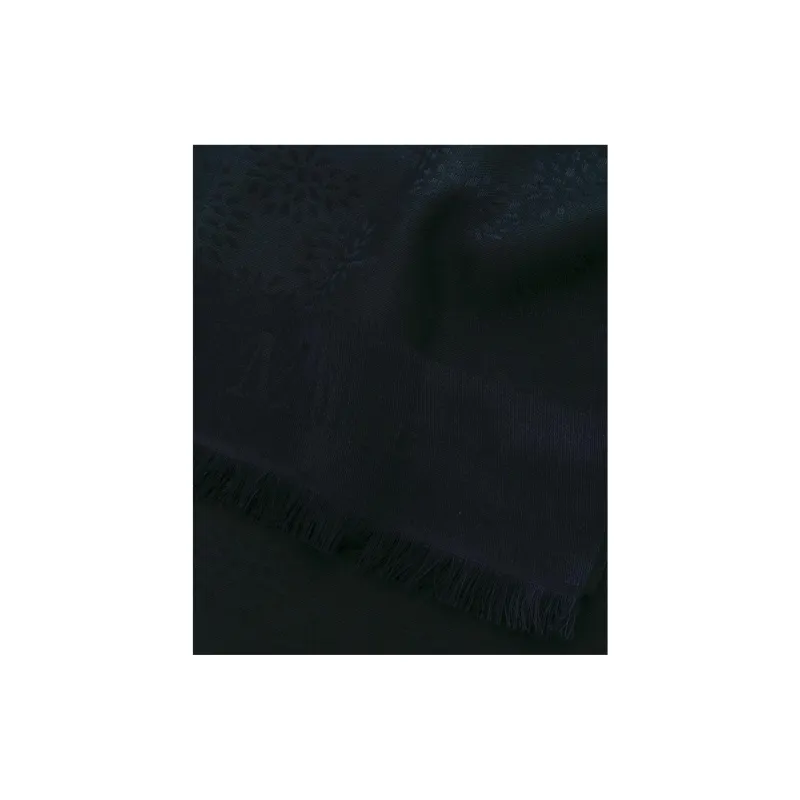 Mulberry Silk Organic Cotton Silk Knit Scarves Men's Black-2