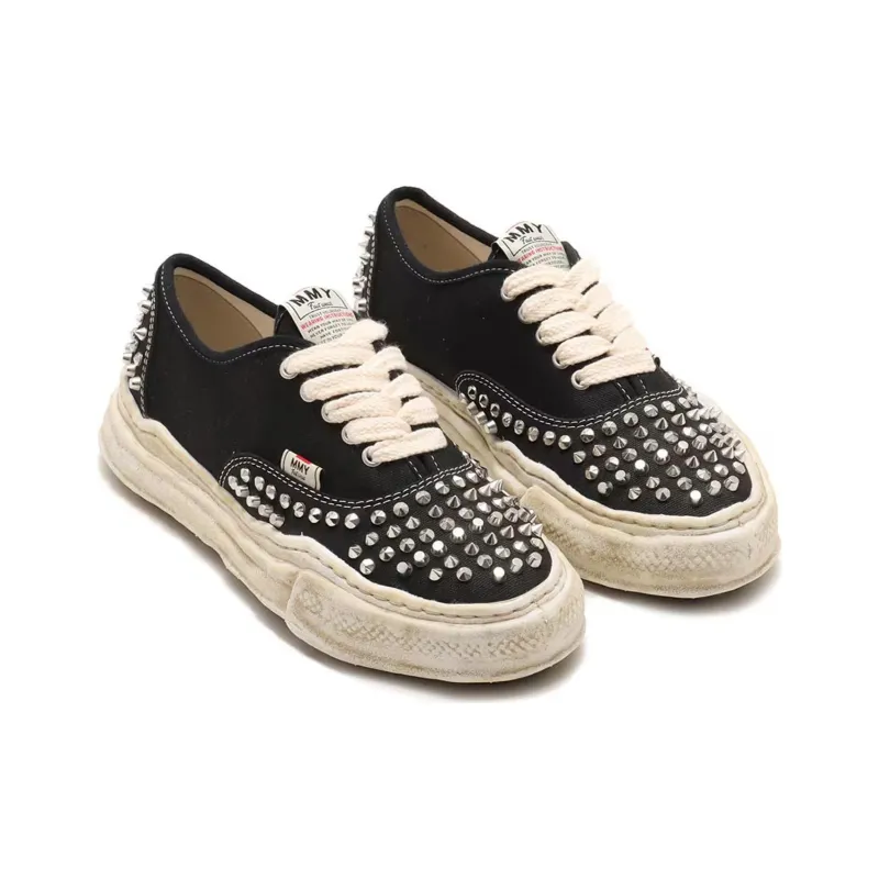 MIHARA YASUHIRO Baker Abrasion Resistant Low Top Casual Shoes Unisex Black White-2