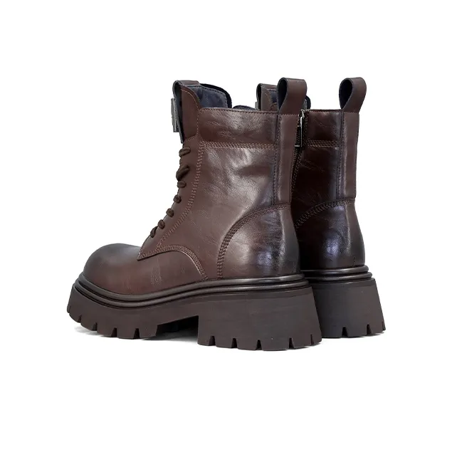 ZSBELLA Ankle Boots Women's Dark Reddish Purple/Hand Held Black-3