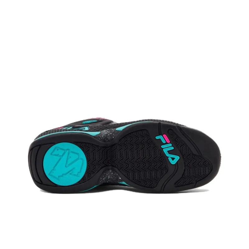 FILA Grant Hill 3 Anti Slip Wear Resistant Mid Top Casual Shoes Men's Black-4