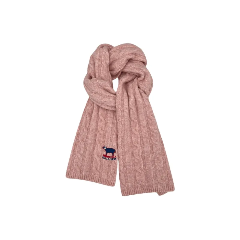 A Good Thing Wool Blend Knit Scarves Unisex White-12