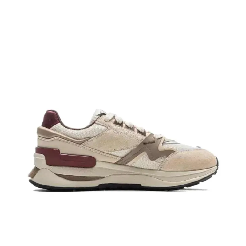 LiNing 001 Innocence V2 Anti-Slip And Wear-Resistant Height Increasing Rebound Low-Top Casual Shoes Men's Beige Red-1