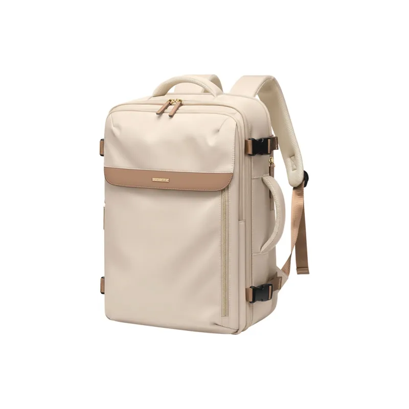 POLO Fabric Backpack Large Size Women's Milk Tea Apricot/Classic Black-0