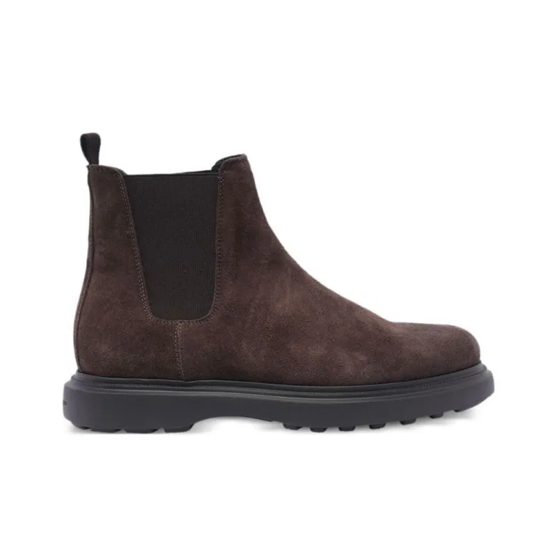 Stuart Weitzman/SW Amos Short Chelsea Boots Men's Dark Brown-1