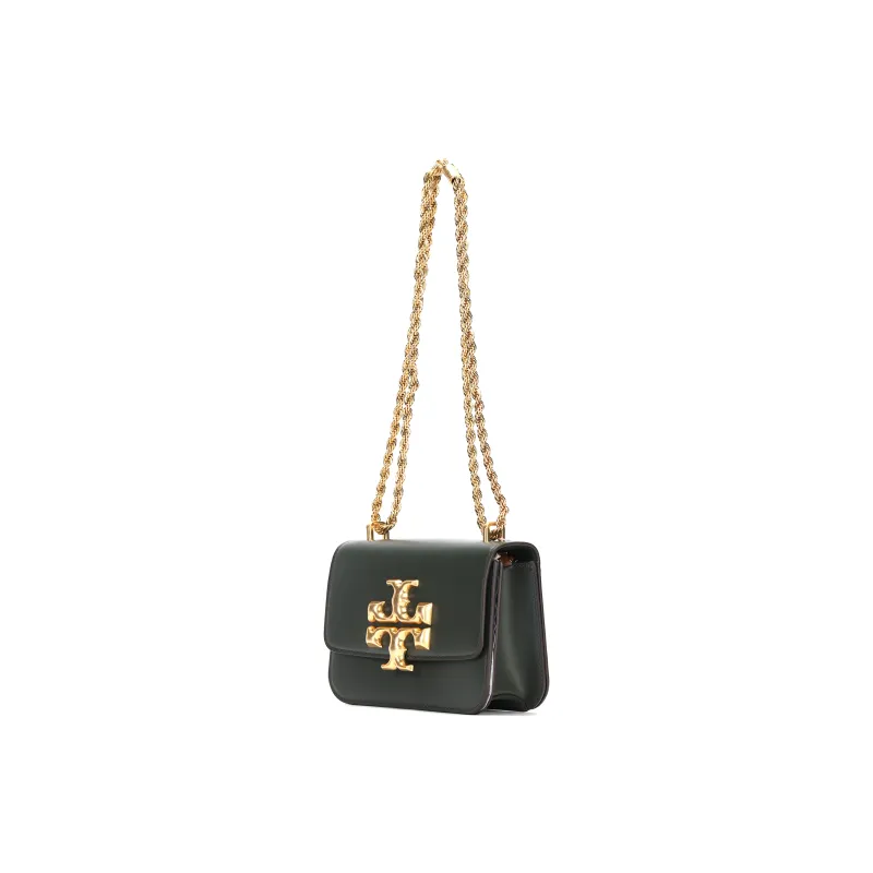 TORY BURCH Eleanor Cow Leather Shoulder Bag, Crossbody Bag Trumpets Women's Vine Green-1