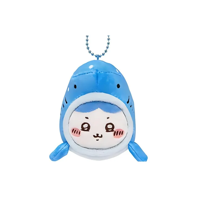 Chiikawa Aquarium Collection Hachiware Whale Shark Dolls Plush Pendant 8cm High-2
