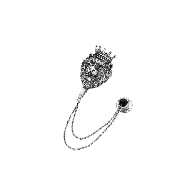 MYSH 925 Sterling Silver Brooches Men's-2
